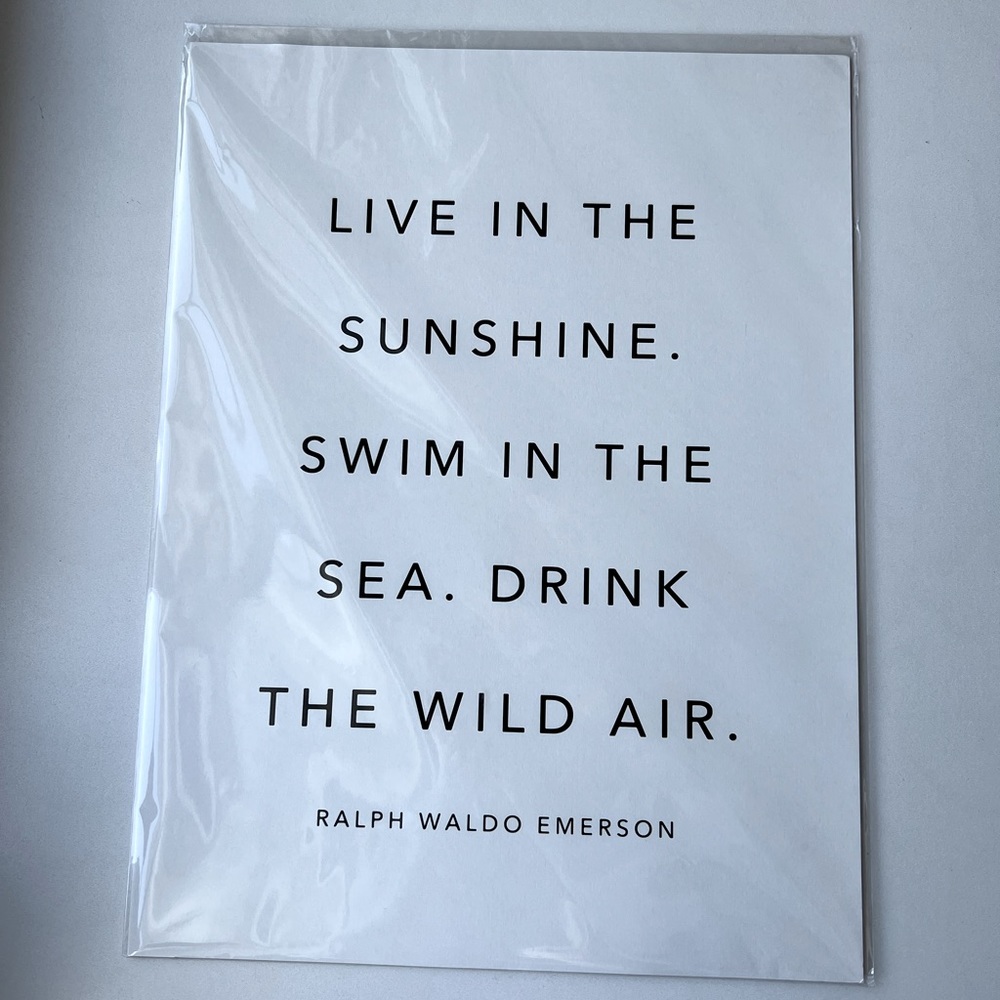 Art Print - Emerson Quote - Live in the Sunshine 12x16”